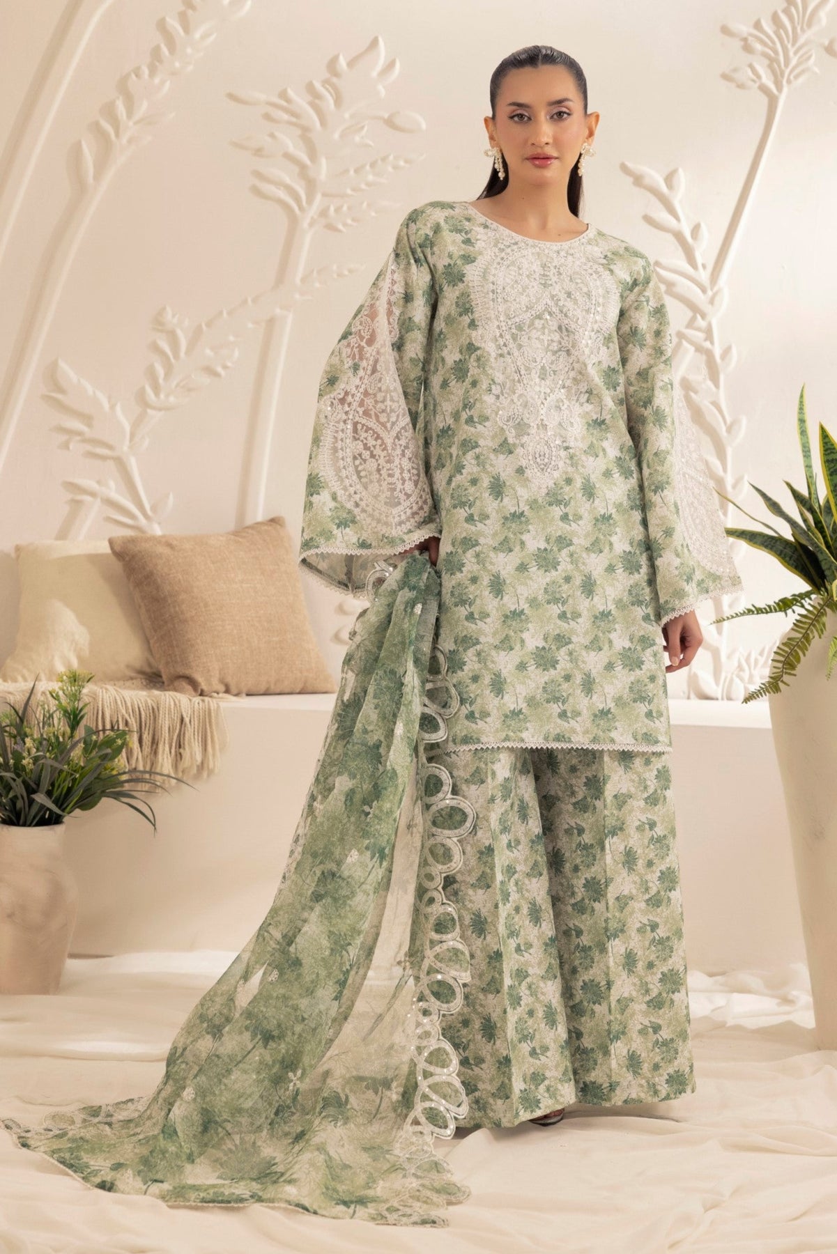 Mohagni | Tulip 25 | SPL-05 XS Mint Silk lawn