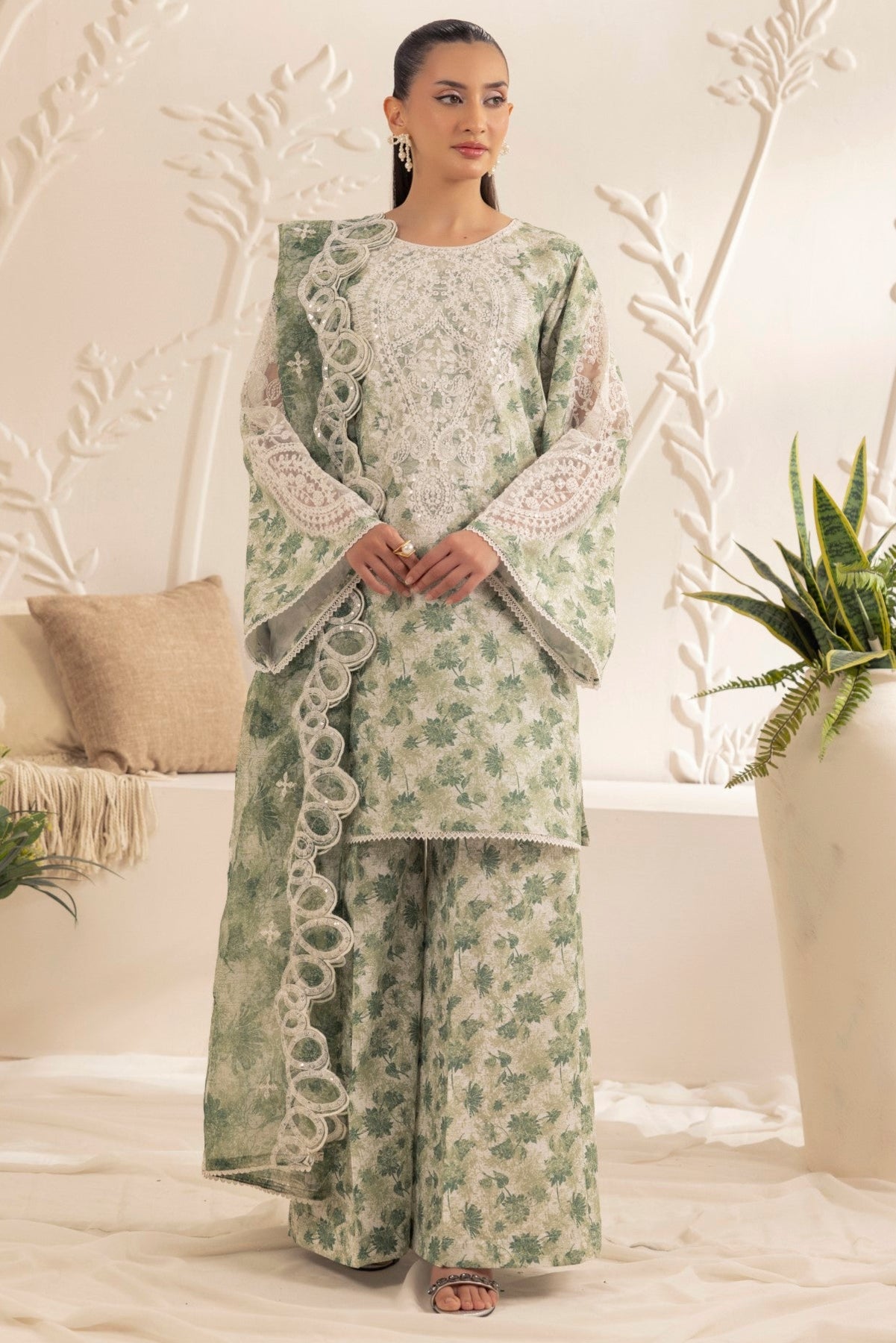 Mohagni | Tulip 25 | SPL-05 XL Mint Silk lawn