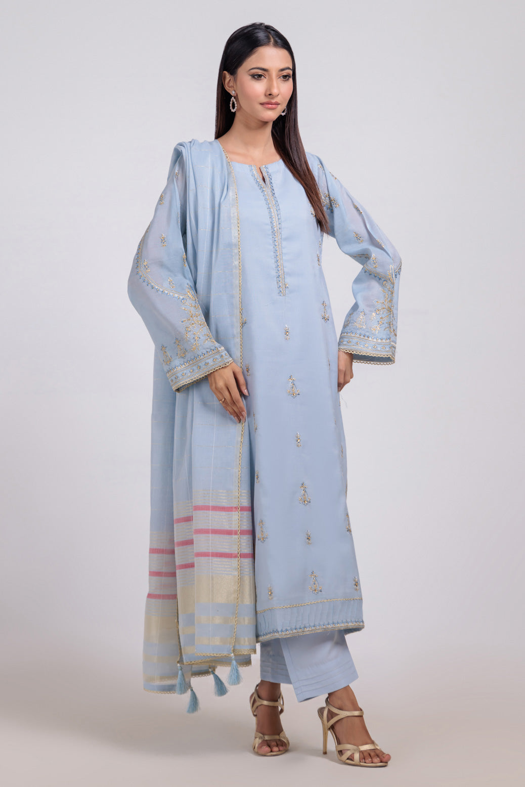 Bonanza Satrangi | P Blue Fancy 3 Piece (SS5243P50) 14 Blue