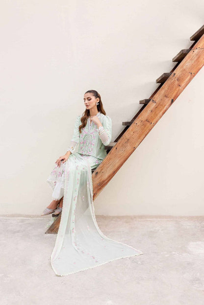 Sable Vogue | Shiree Lawn 24 | Mint Garden - Pakistani Designer Dress - by Sable Vogue | Type: Luxury - 100% Original at Saira Sultan
