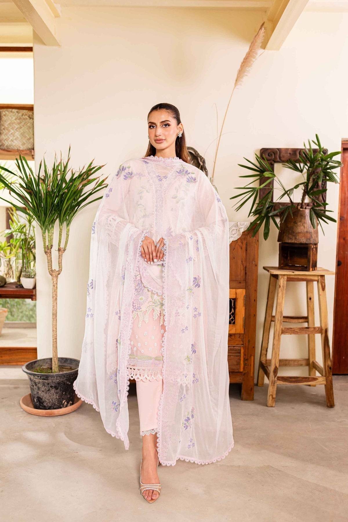 Sable Vogue | Shiree Lawn 24 | Rose Garden - Pakistani Designer Dress - by Sable Vogue | Type: Luxury - 100% Original at Saira Sultan
