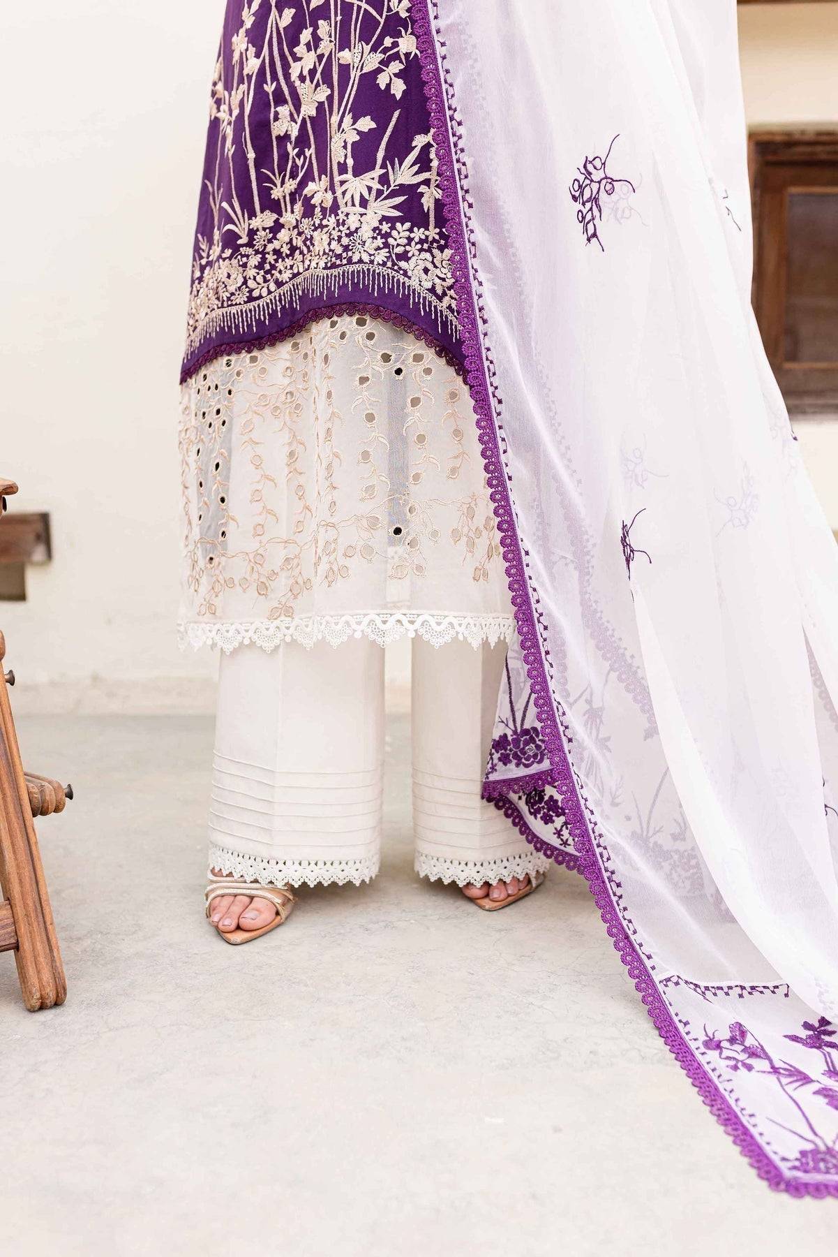 Sable Vogue | Shiree Lawn 24 | Plum Orchid - Pakistani Designer Dress - by Sable Vogue | Type: Luxury - 100% Original at Saira Sultan