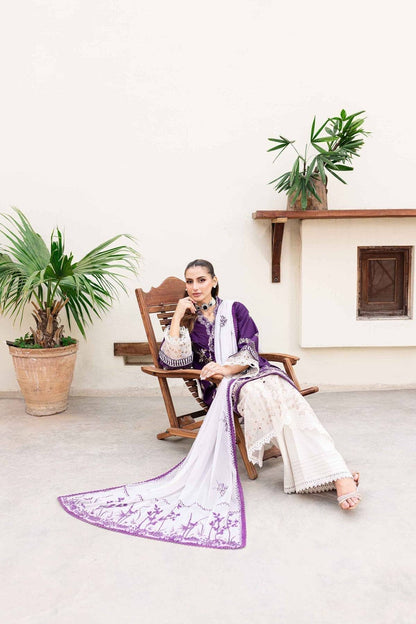 Sable Vogue | Shiree Lawn 24 | Plum Orchid - Pakistani Designer Dress - by Sable Vogue | Type: Luxury - 100% Original at Saira Sultan
