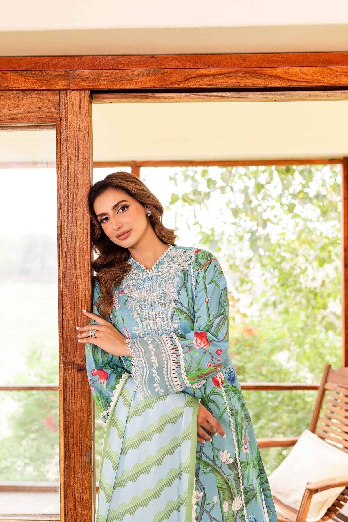 Sable Vogue | Shiree Lawn 24 | Flower Of Paradise - Pakistani Designer Dress - by Sable Vogue | Type: Luxury - 100% Original at Saira Sultan