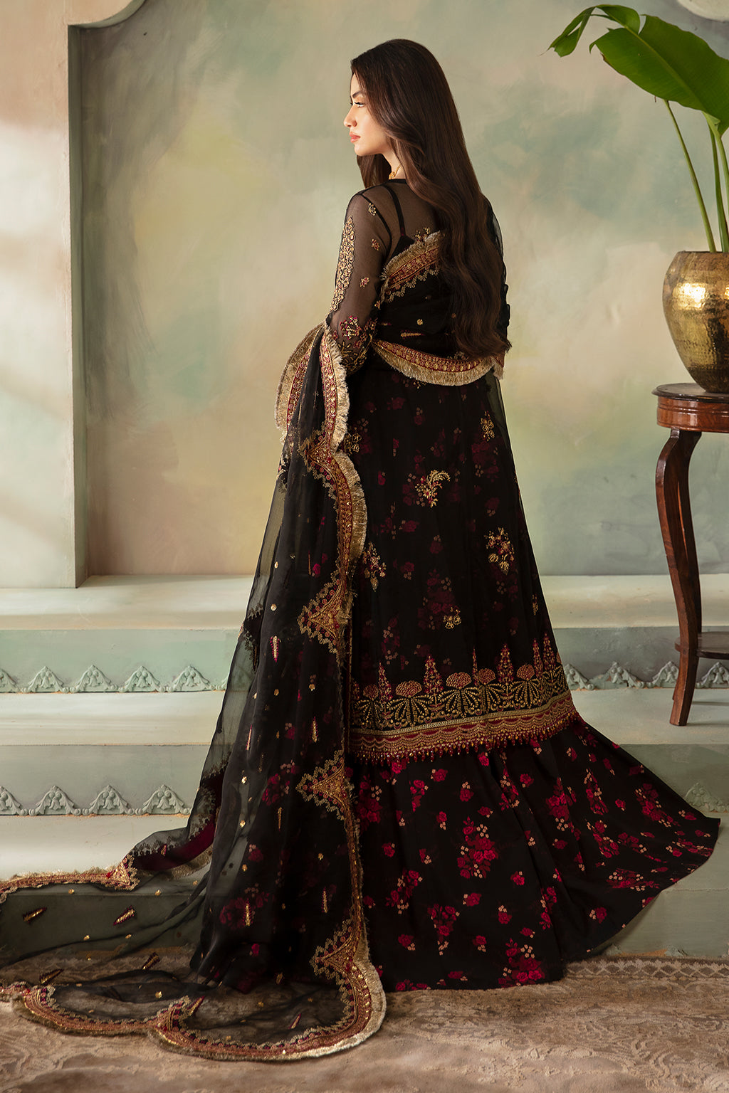 Saad Shaikh | Elana Wedding Formals | Kohinoor S Black Organza