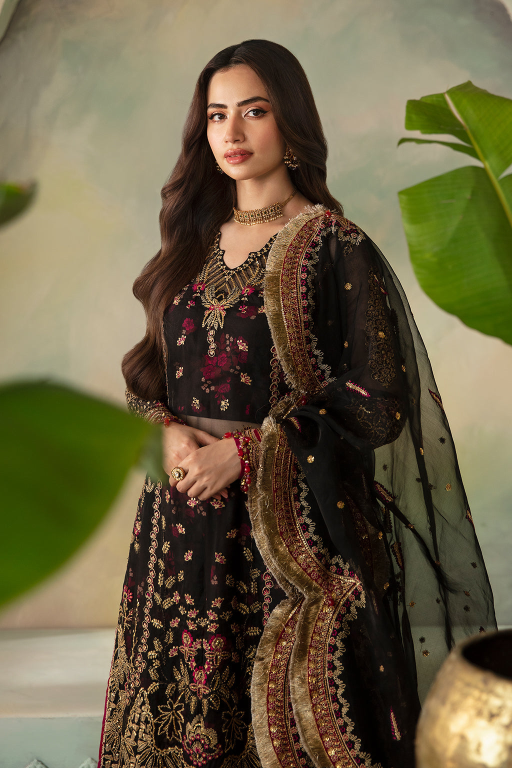 Saad Shaikh | Elana Wedding Formals | Kohinoor L Black Organza