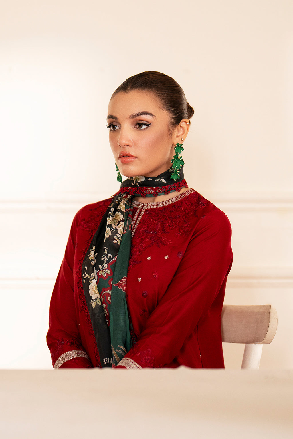 Saad Shaikh | Lumiere Winter |  D-07 Coral - Pakistani Designer Dress - by Saad Shaikh | Type: Ladies Clothes - 100% Original at Saira Sultan