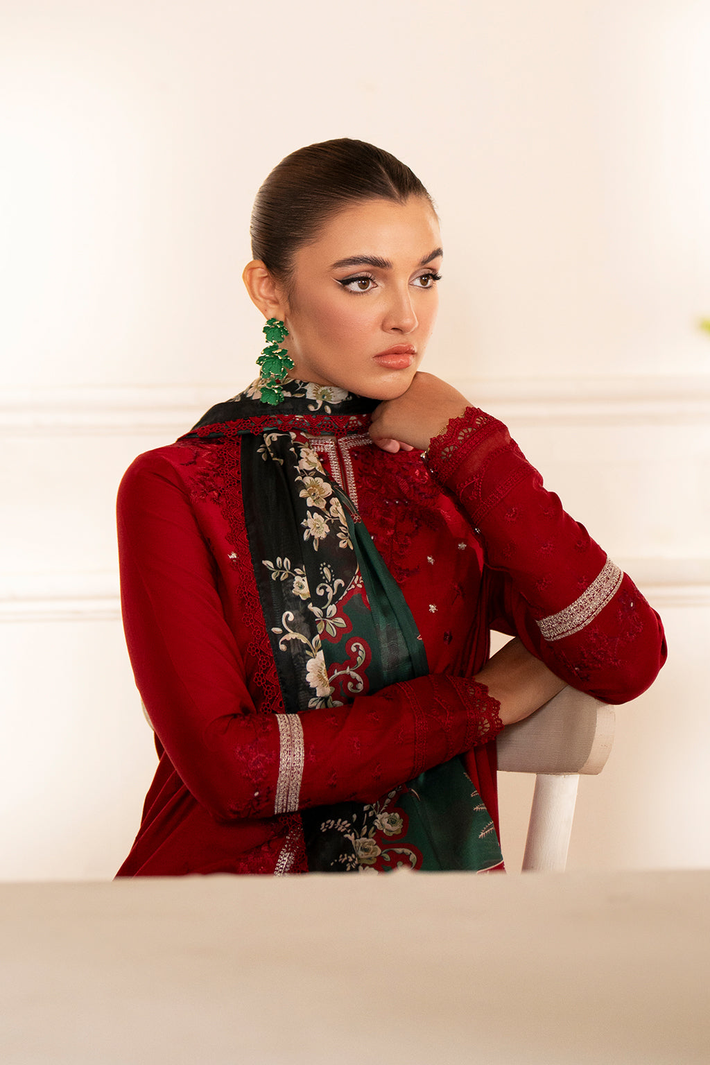 Saad Shaikh | Lumiere Winter |  D-07 Coral - Pakistani Designer Dress - by Saad Shaikh | Type: Ladies Clothes - 100% Original at Saira Sultan