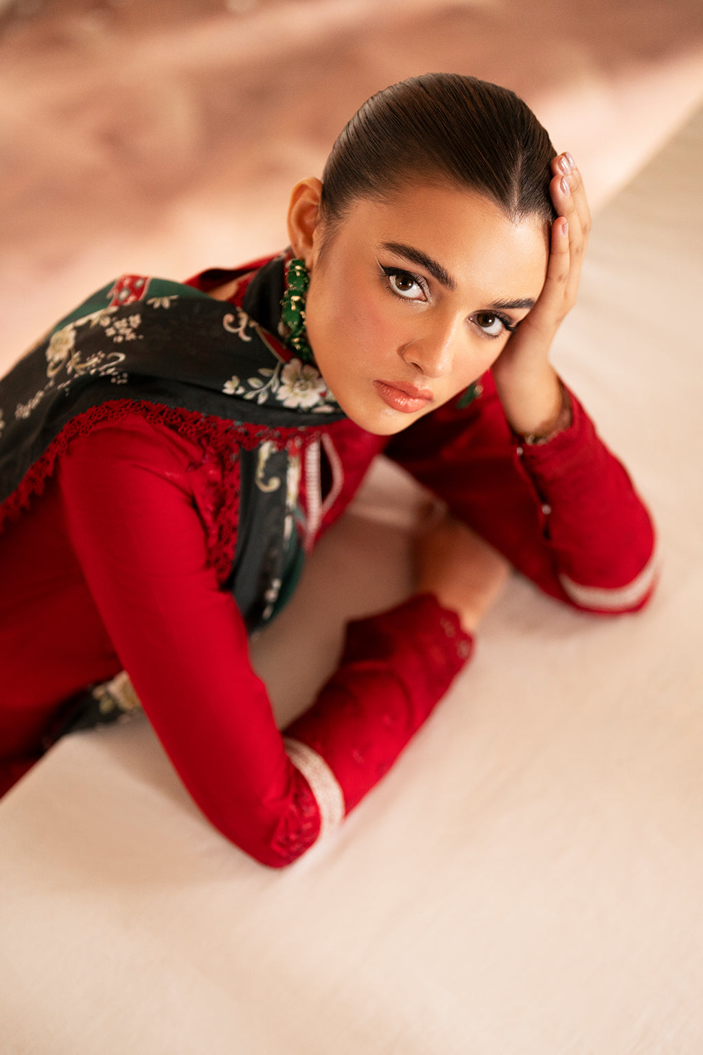 Saad Shaikh | Lumiere Winter |  D-07 Coral - Pakistani Designer Dress - by Saad Shaikh | Type: Ladies Clothes - 100% Original at Saira Sultan