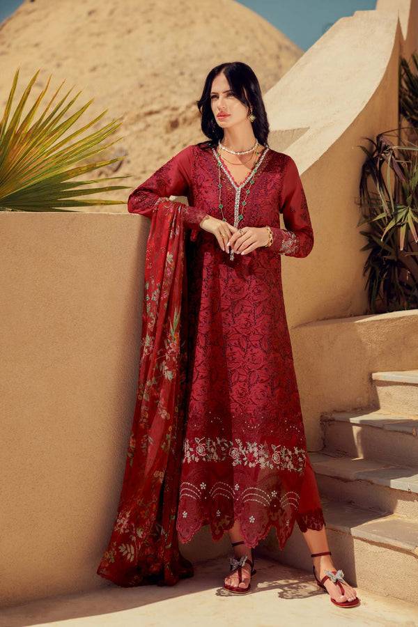 Noor by Saadia Asad | Eid Laserkari Lawn 24 | D1 - Pakistani Designer Dress - by Noor by Saadia Asad | Type: Luxury - 100% Original at Saira Sultan