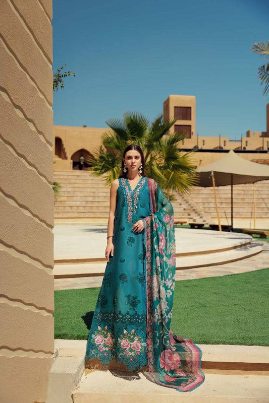 Noor by Saadia Asad | Eid Laserkari Lawn 24 | D4 - Pakistani Designer Dress - by Noor by Saadia Asad | Type: Luxury - 100% Original at Saira Sultan