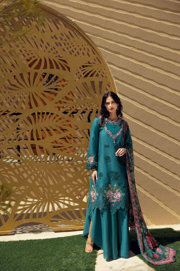 Noor by Saadia Asad | Eid Laserkari Lawn 24 | D4 - Pakistani Designer Dress - by Noor by Saadia Asad | Type: Luxury - 100% Original at Saira Sultan