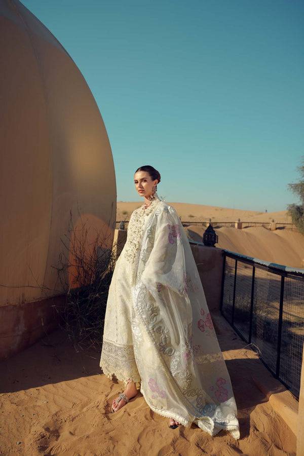 Noor by Saadia Asad | Eid Laserkari Lawn 24 | D2 - Pakistani Designer Dress - by Noor by Saadia Asad | Type: Luxury - 100% Original at Saira Sultan