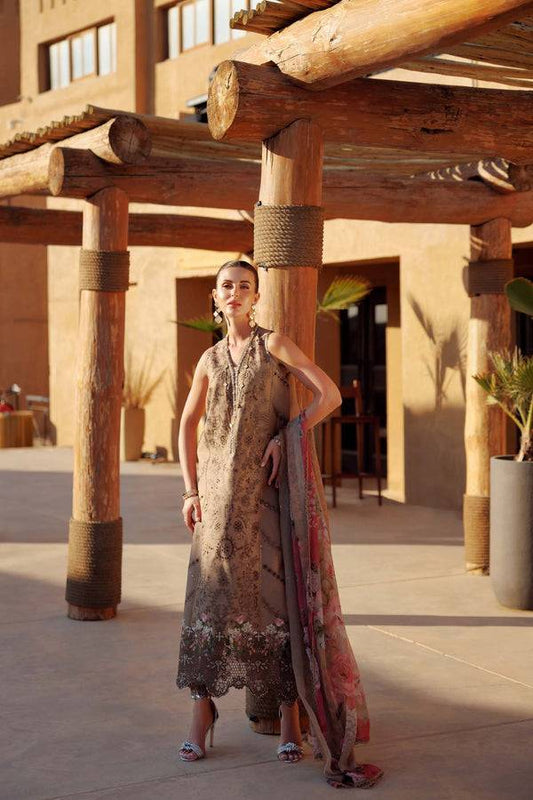 Noor by Saadia Asad | Eid Laserkari Lawn 24 | D8 - Pakistani Designer Dress - by Noor by Saadia Asad | Type: Luxury - 100% Original at Saira Sultan