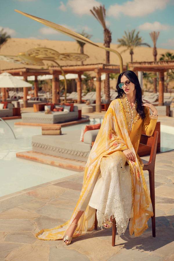 Noor by Saadia Asad | Eid Laserkari Lawn 24 | D9 - Pakistani Designer Dress - by Noor by Saadia Asad | Type: Luxury - 100% Original at Saira Sultan