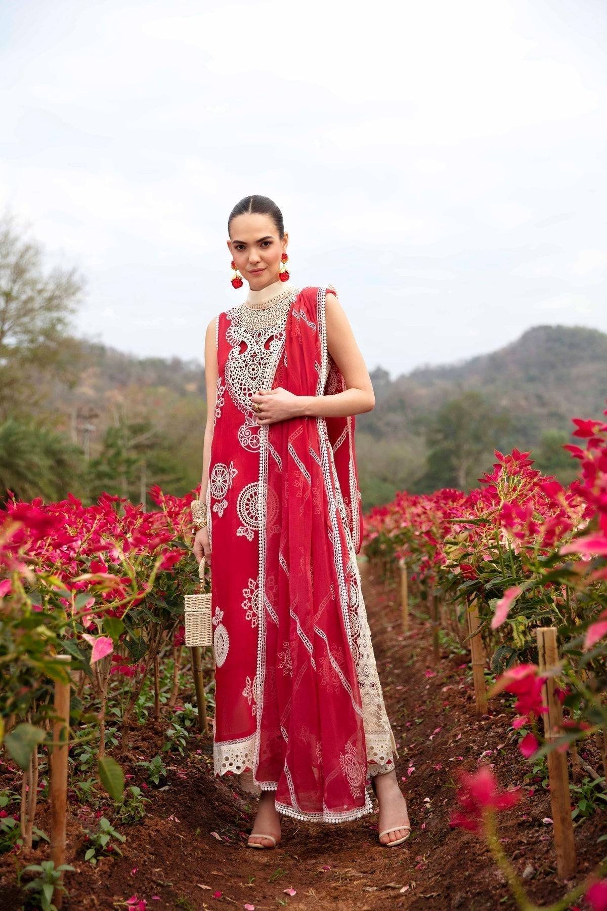 Sable Vogue | Luxury Lawn 24 | Carnelian - Pakistani Designer Dress - by Sable Vogue | Type: Luxury - 100% Original at Saira Sultan