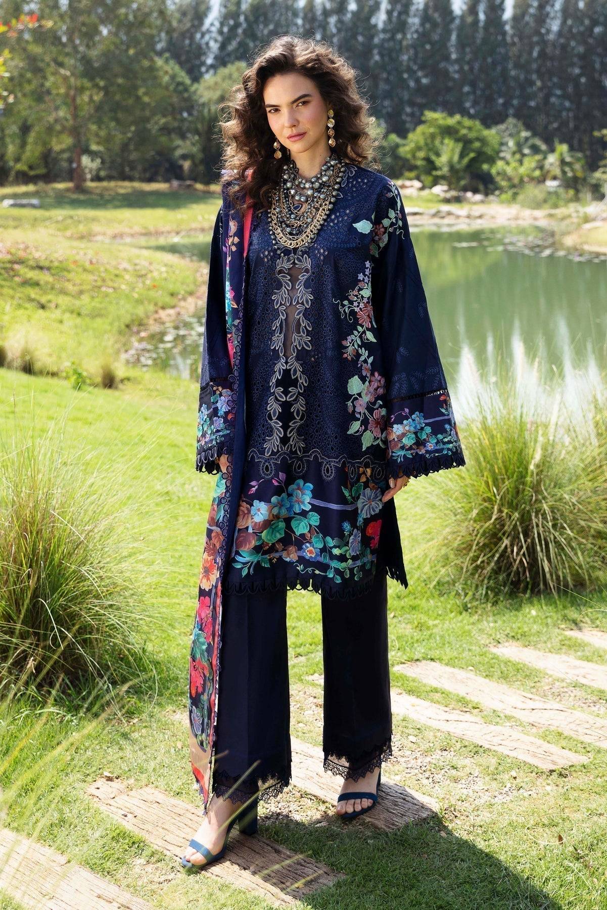 Sable Vogue | Luxury Lawn 24 | Blossom - Pakistani Designer Dress - by Sable Vogue | Type: Luxury - 100% Original at Saira Sultan