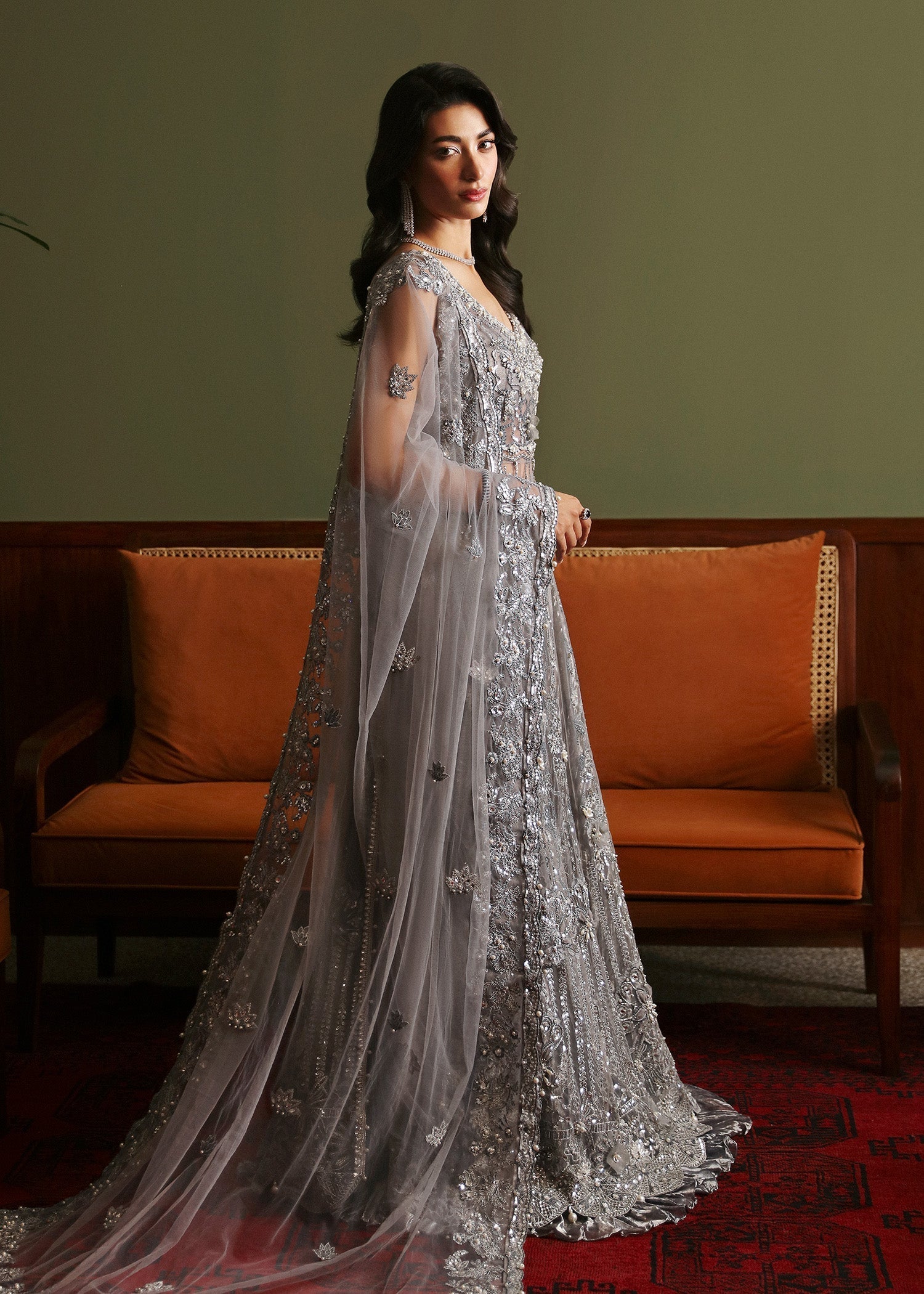 Sadaf Fawad Khan | Late Checkout at the Fred | Leis S Steel Gray Hue Net