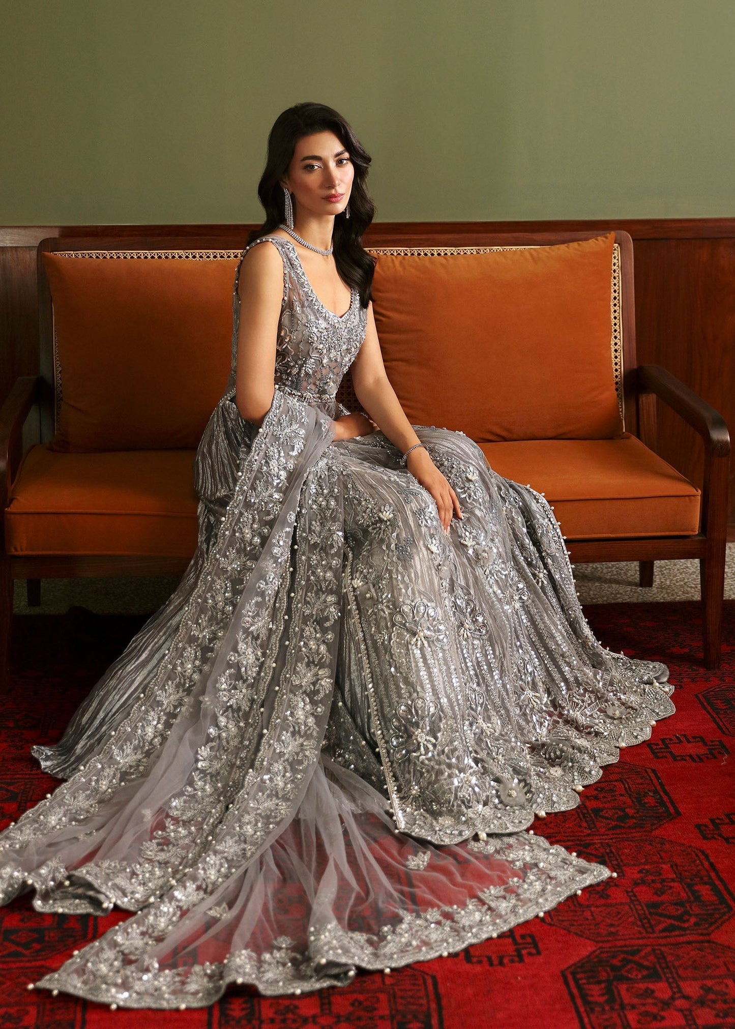Sadaf Fawad Khan | Late Checkout at the Fred | Leis M Steel Gray Hue Net