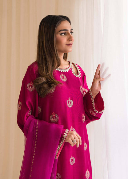 Sadaf Fawad Khan | Lyla Festive Pret | Punchy Pink - Pakistani Designer Dress - by Sadaf Fawad Khan | Type: Formal - 100% Original at Saira Sultan