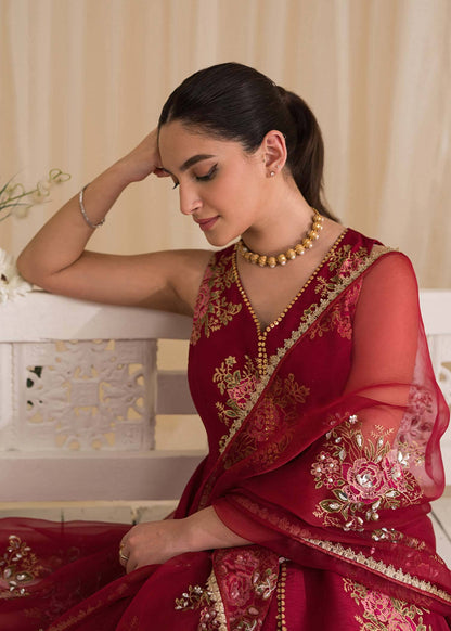 Sadaf Fawad Khan | Lyla Festive Pret | Deep Rose - Pakistani Designer Dress - by Sadaf Fawad Khan | Type: Formal - 100% Original at Saira Sultan