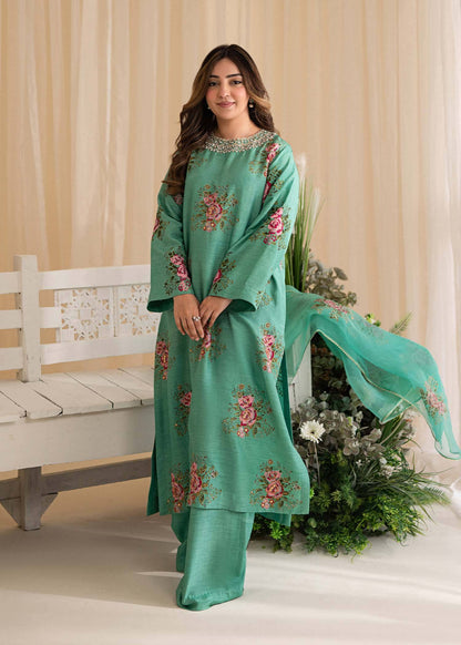 Sadaf Fawad Khan | Lyla Festive Pret | Dorothy Turquoise - Pakistani Designer Dress - by Sadaf Fawad Khan | Type: Formal - 100% Original at Saira Sultan