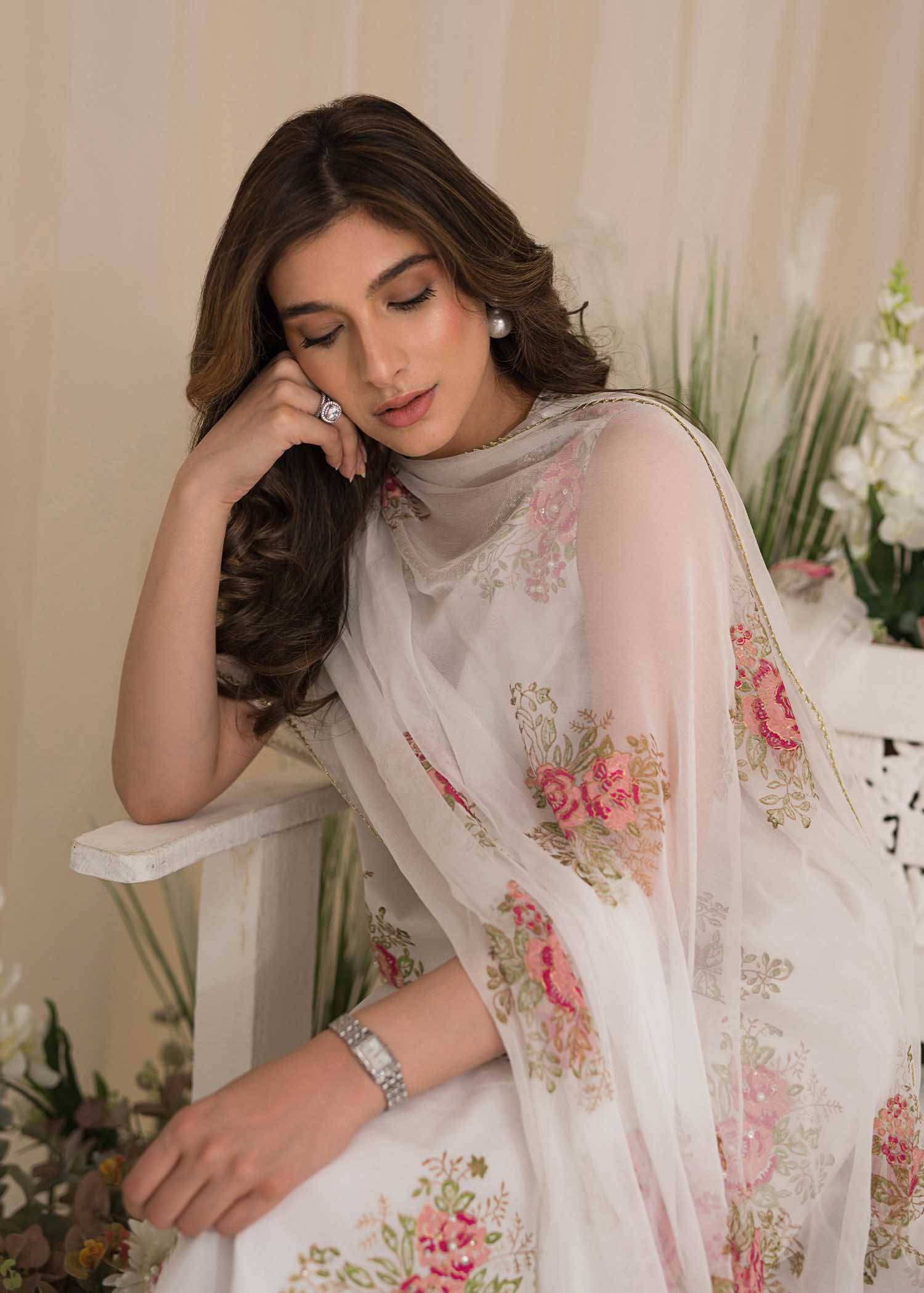 Sadaf Fawad Khan | Lyla Festive Pret | Tea Rose - Pakistani Designer Dress - by Sadaf Fawad Khan | Type: Formal - 100% Original at Saira Sultan