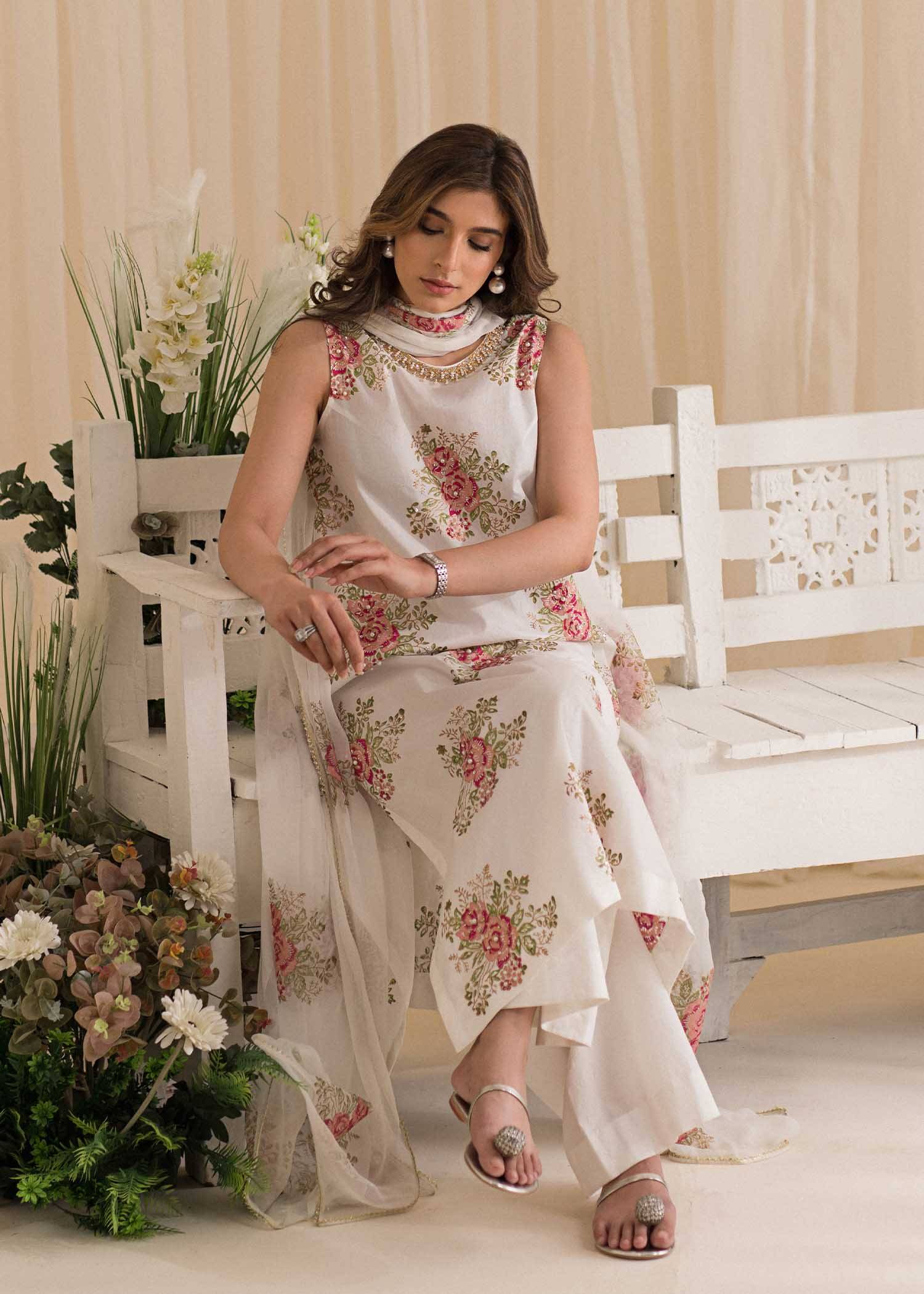 Sadaf Fawad Khan | Lyla Festive Pret | Tea Rose - Pakistani Designer Dress - by Sadaf Fawad Khan | Type: Formal - 100% Original at Saira Sultan