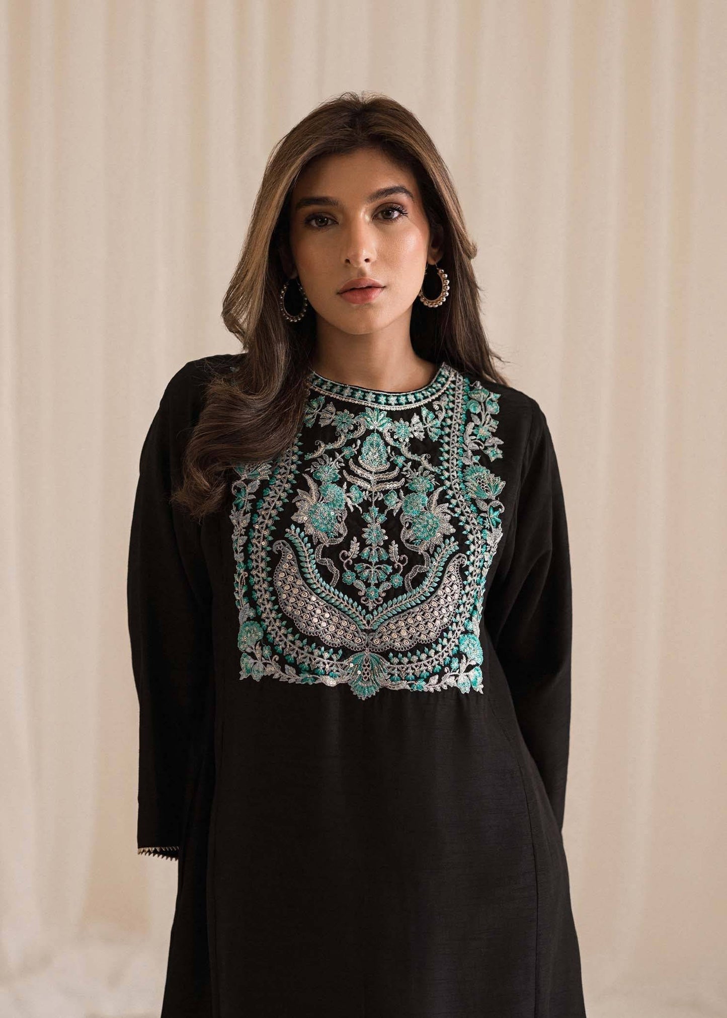 Sadaf Fawad Khan | Lyla Festive Pret | Black Pool - Pakistani Designer Dress - by Sadaf Fawad Khan | Type: Formal - 100% Original at Saira Sultan