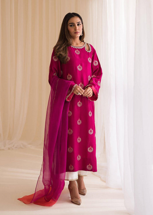 Sadaf Fawad Khan | Lyla Festive Pret | Punchy Pink - Pakistani Designer Dress - by Sadaf Fawad Khan | Type: Formal - 100% Original at Saira Sultan