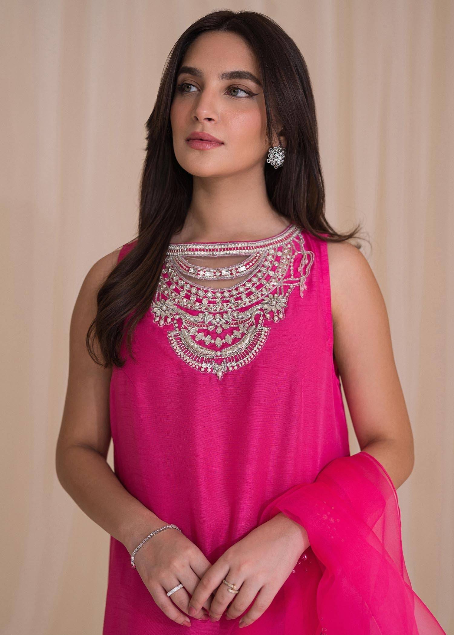 Sadaf Fawad Khan | Lyla Festive Pret | Vantine Fuchsia - Pakistani Designer Dress - by Sadaf Fawad Khan | Type: Formal - 100% Original at Saira Sultan