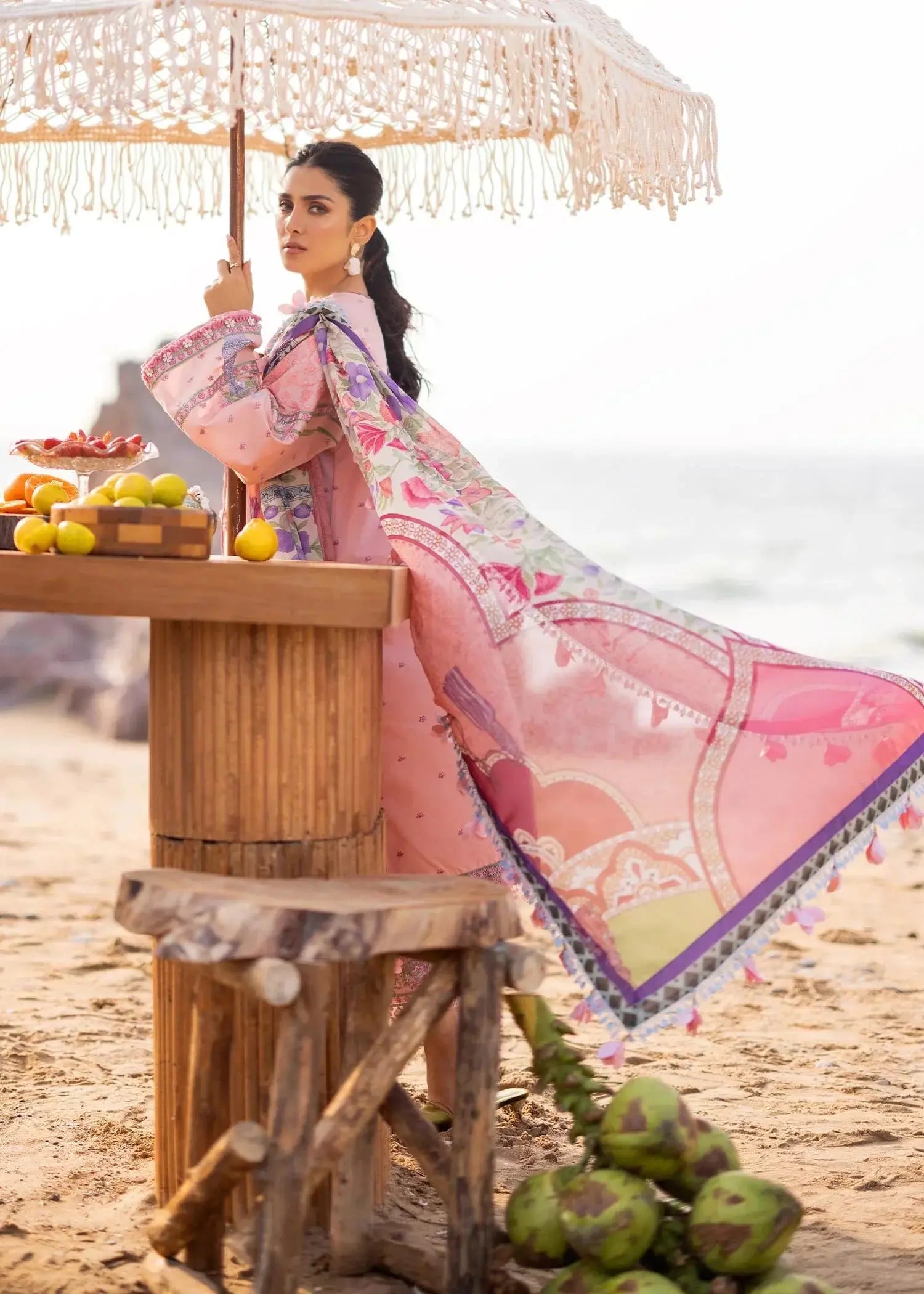 Sadaf Fawad Khan | Siraa Luxury Lawn 24| Eira (A) - Pakistani Designer Dress - by Sadaf Fawad Khan | Type: Luxury - 100% Original at Saira Sultan