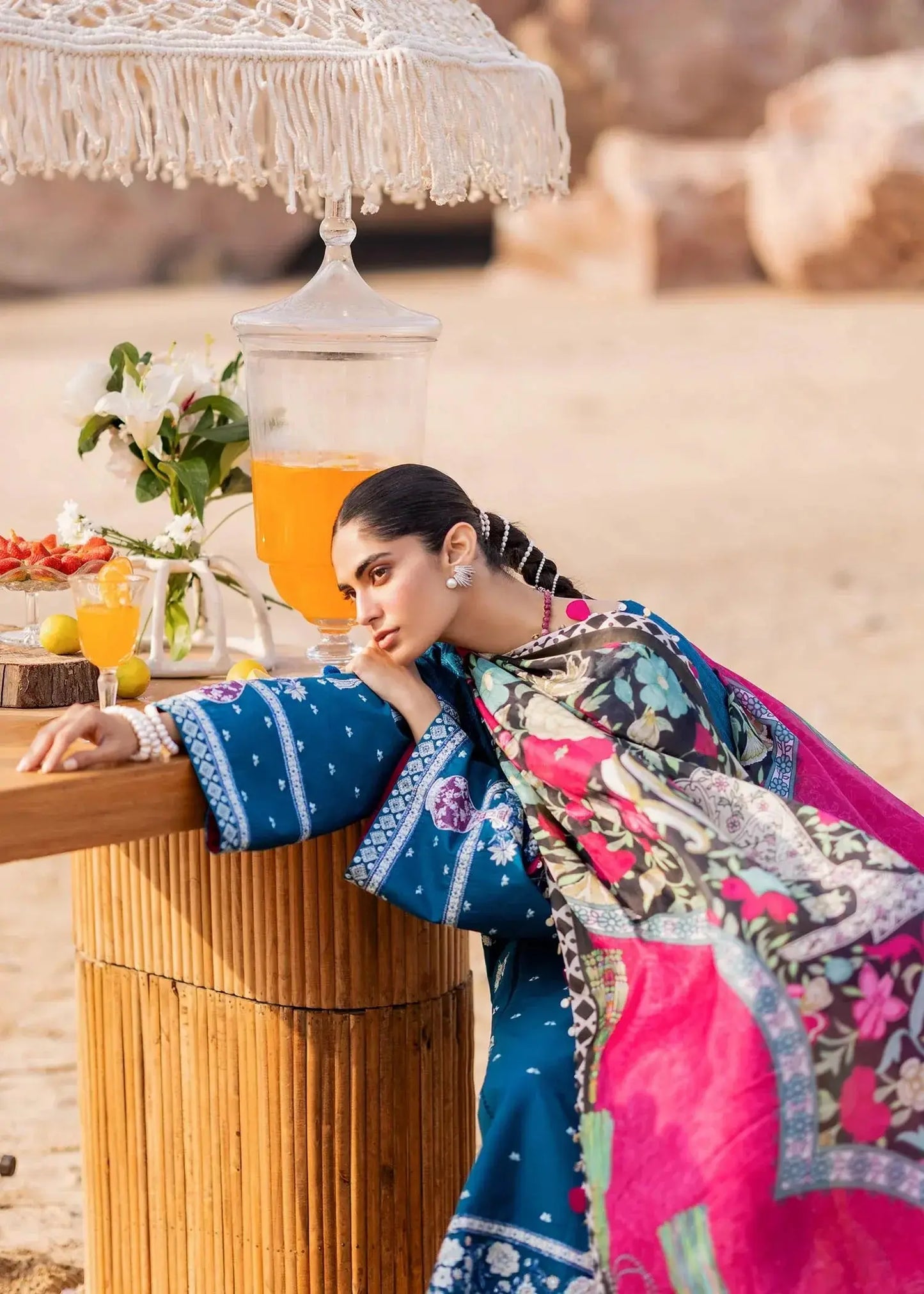 Sadaf Fawad Khan | Siraa Luxury Lawn 24| Eira (B) - Pakistani Designer Dress - by Sadaf Fawad Khan | Type: Luxury - 100% Original at Saira Sultan