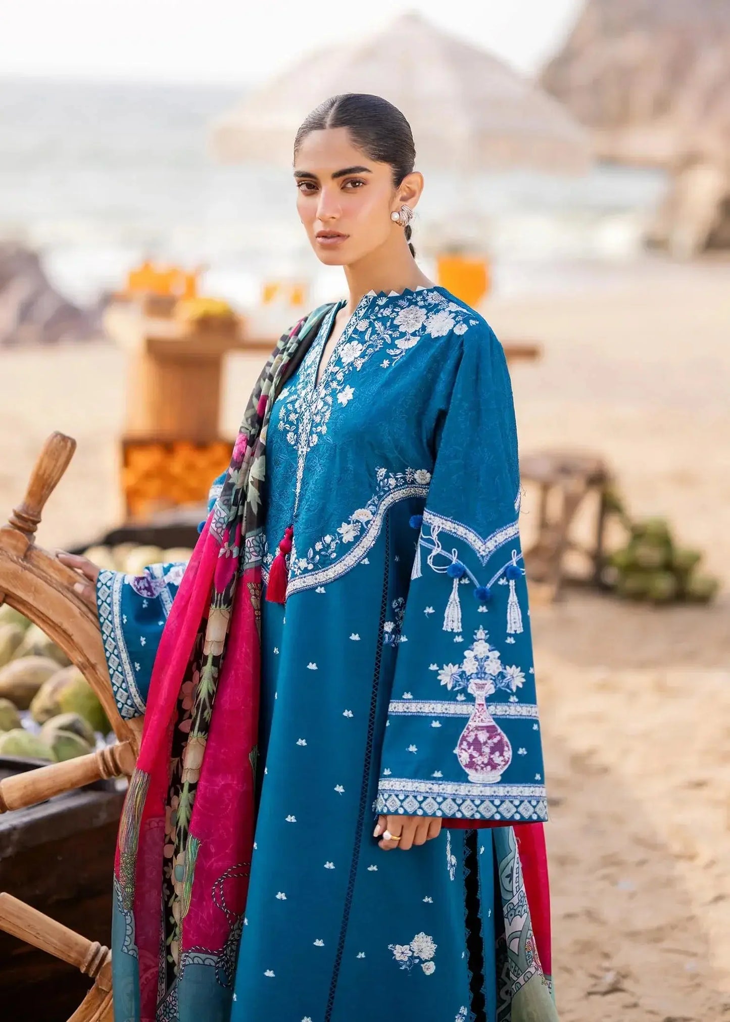 Sadaf Fawad Khan | Siraa Luxury Lawn 24| Eira (B) - Pakistani Designer Dress - by Sadaf Fawad Khan | Type: Luxury - 100% Original at Saira Sultan