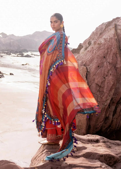 Sadaf Fawad Khan | Siraa Luxury Lawn 24| Nuha (B) - Pakistani Designer Dress - by Sadaf Fawad Khan | Type: Luxury - 100% Original at Saira Sultan