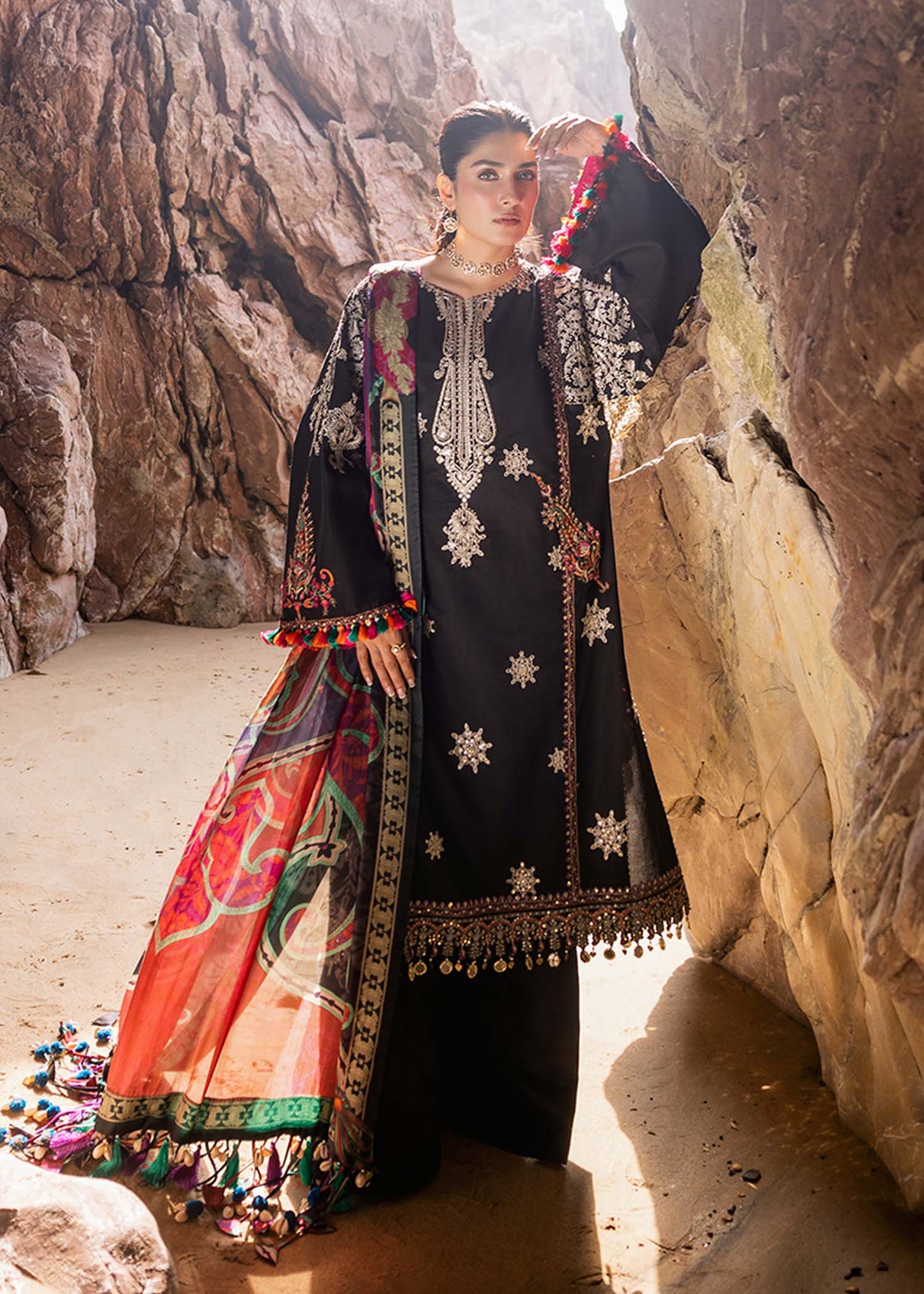 Sadaf Fawad Khan | Siraa Luxury Lawn 24| Nuha (A) - Pakistani Designer Dress - by Sadaf Fawad Khan | Type: Luxury - 100% Original at Saira Sultan