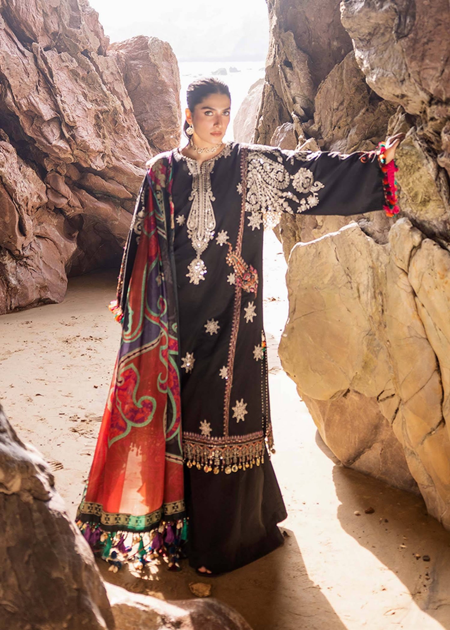Sadaf Fawad Khan | Siraa Luxury Lawn 24| Nuha (A) - Pakistani Designer Dress - by Sadaf Fawad Khan | Type: Luxury - 100% Original at Saira Sultan