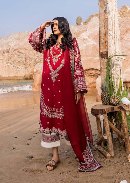 Sadaf Fawad Khan | Siraa Luxury Lawn 24| Calah (A) - Pakistani Designer Dress - by Sadaf Fawad Khan | Type: Luxury - 100% Original at Saira Sultan