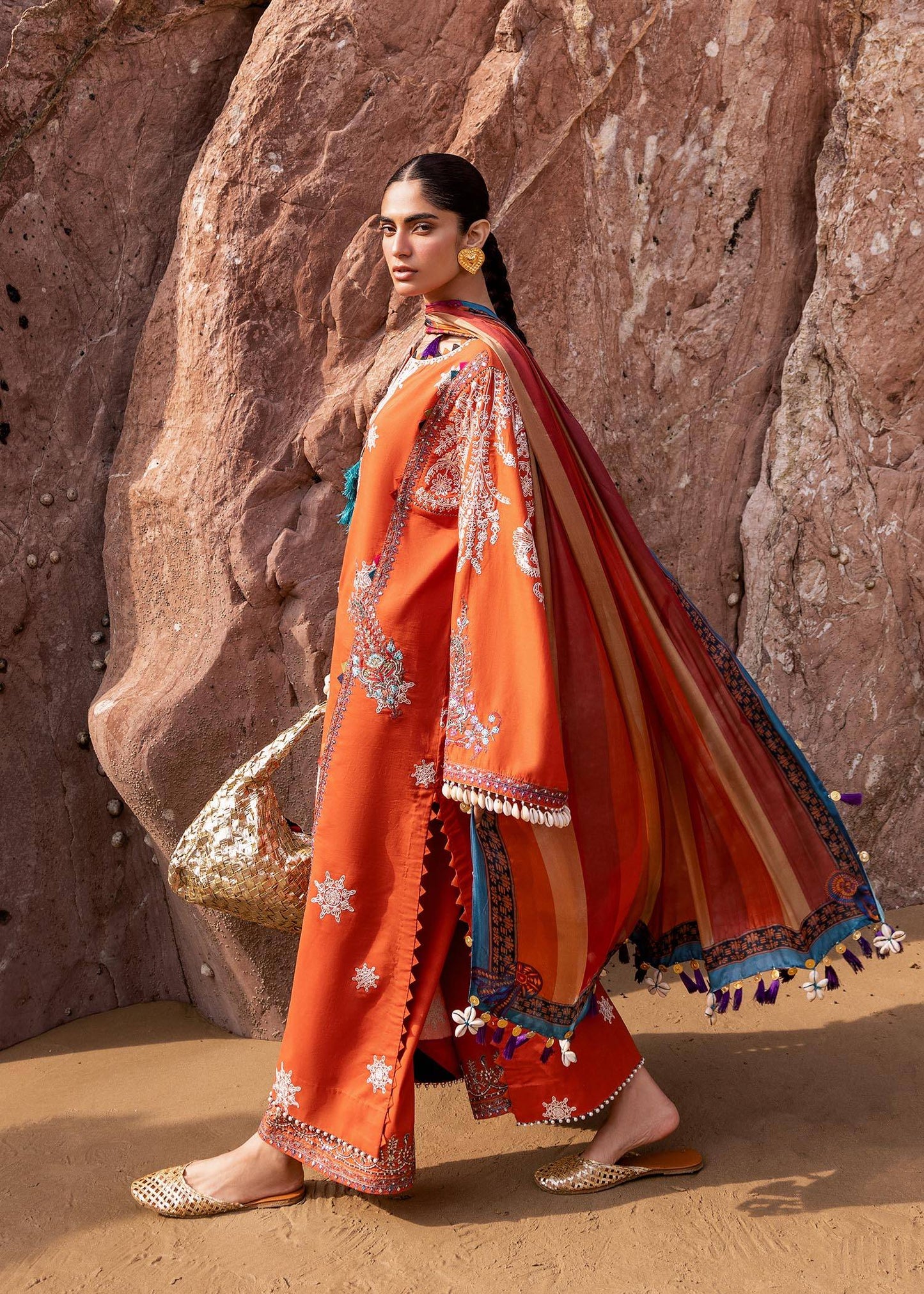 Sadaf Fawad Khan | Siraa Luxury Lawn 24| Nuha (B) - Pakistani Designer Dress - by Sadaf Fawad Khan | Type: Luxury - 100% Original at Saira Sultan