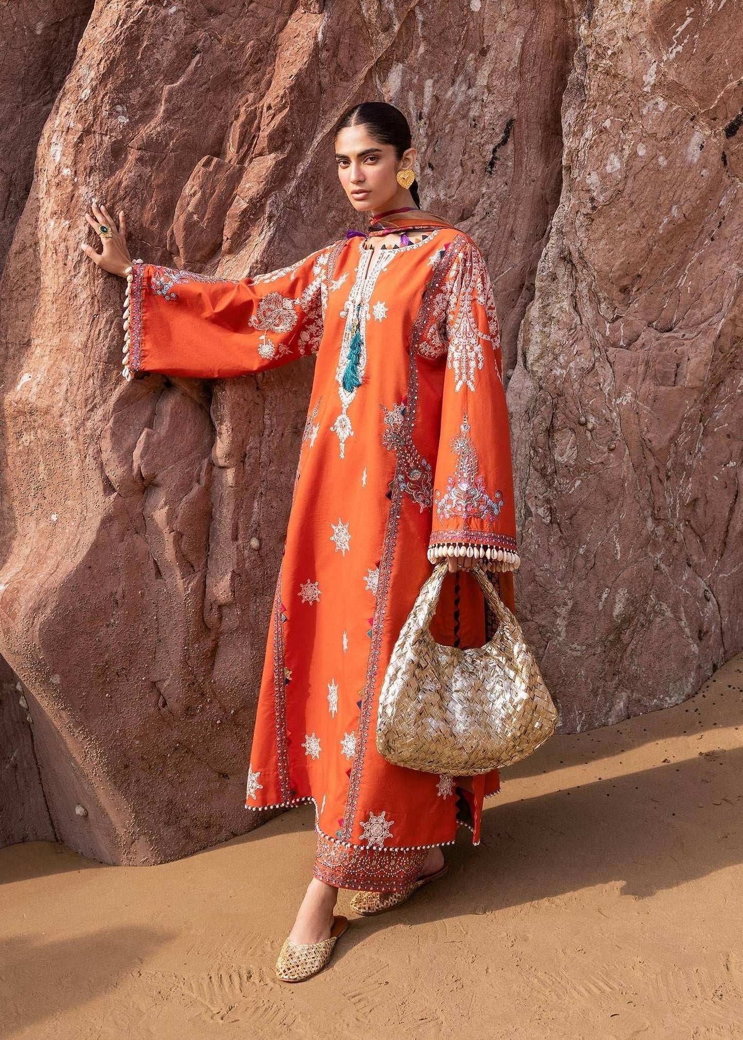 Sadaf Fawad Khan | Siraa Luxury Lawn 24| Nuha (B) - Pakistani Designer Dress - by Sadaf Fawad Khan | Type: Luxury - 100% Original at Saira Sultan