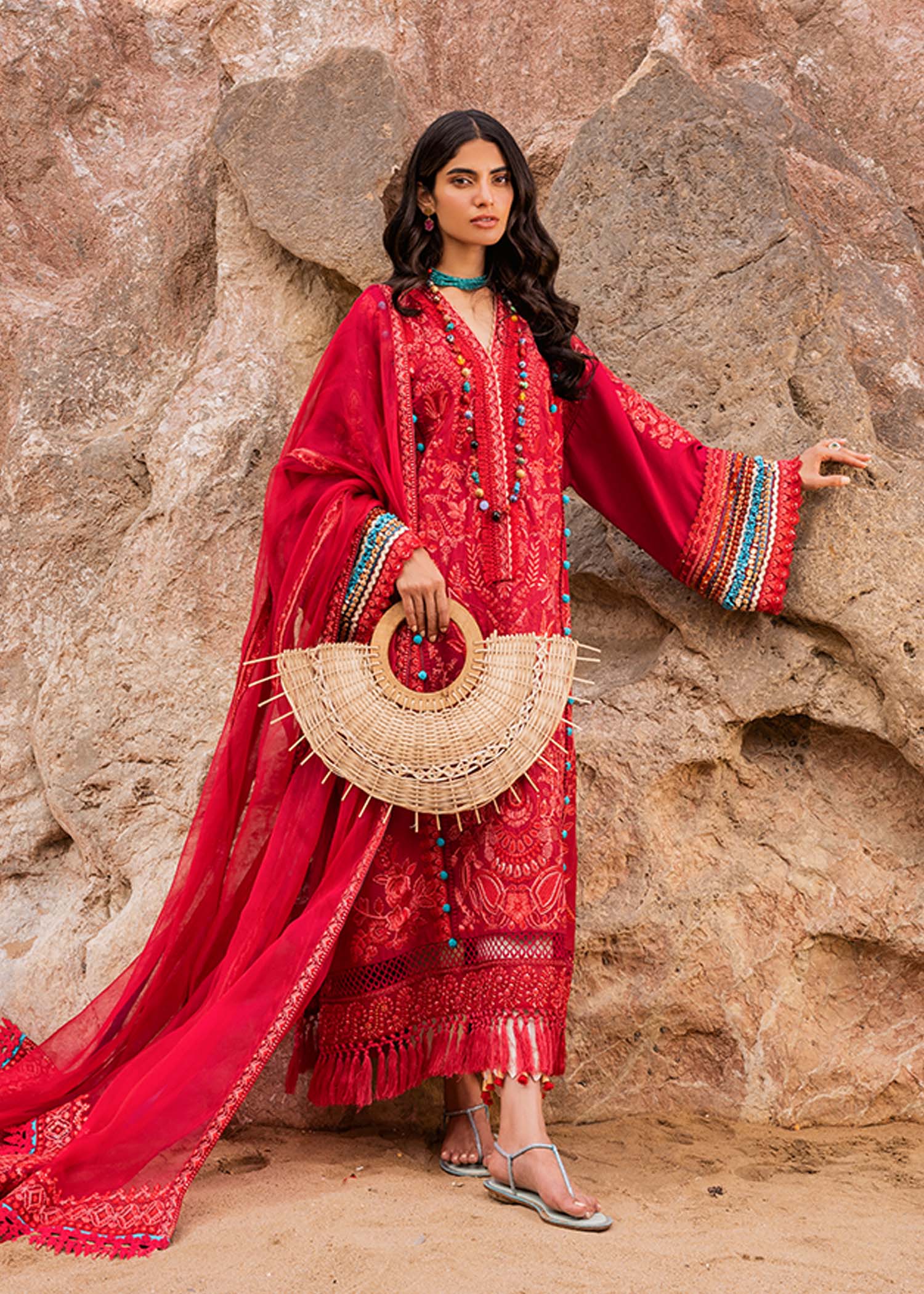 Sadaf Fawad Khan | Siraa Luxury Lawn 24| Elaheh (B) - Pakistani Designer Dress - by Sadaf Fawad Khan | Type: Luxury - 100% Original at Saira Sultan