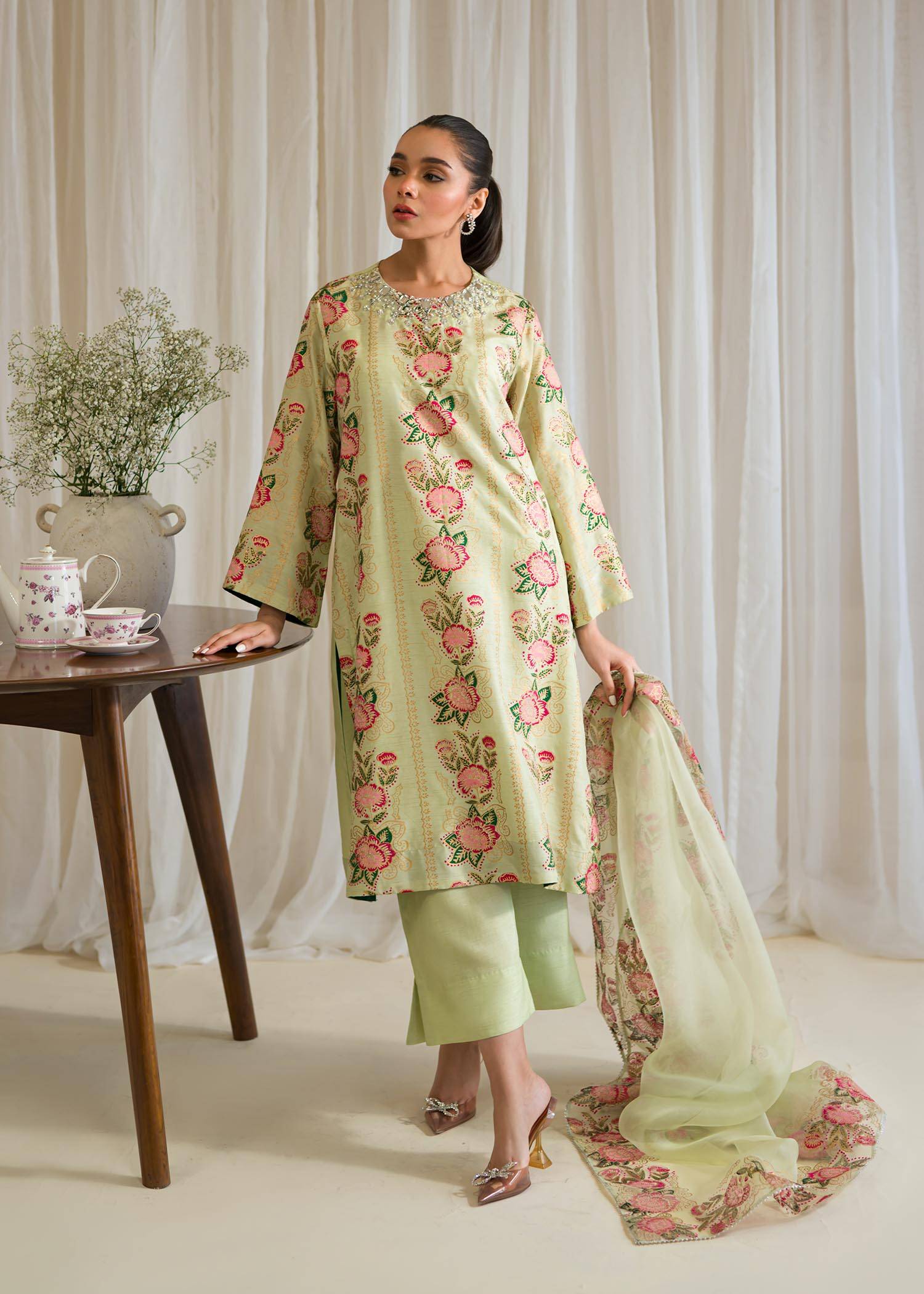 Sadaf Fawad Khan | Eid Pret 24 | Narmeen - Pakistani Designer Dress - by Sadaf Fawad Khan | Type: Formal - 100% Original at Saira Sultan