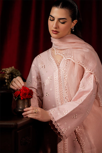 Saffron | Celestial Fall 24 | PETAL MIST L Pink Khaddar