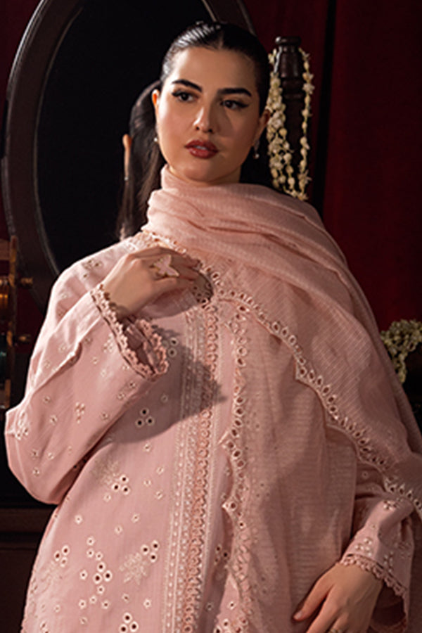 Saffron | Celestial Fall 24 | PETAL MIST M Pink Khaddar