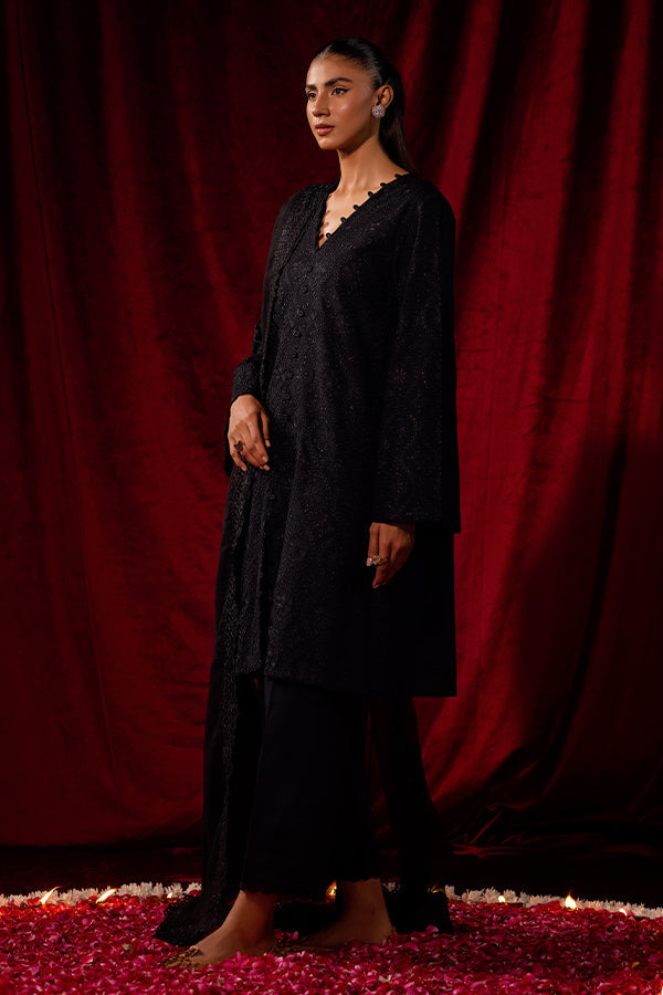 Saffron | Celestial Fall 24 | BLACK DAHLIA L Black Khaddar