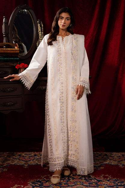 Saffron | Celestial Fall 24 | PEARLESCENT XS Off White Khaddar