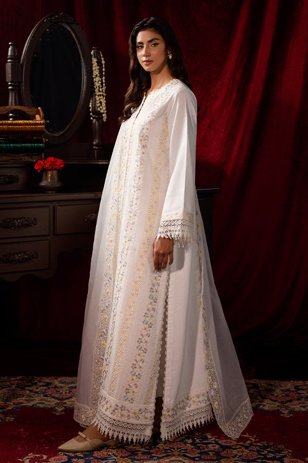 Saffron | Celestial Fall 24 | PEARLESCENT L Off White Khaddar
