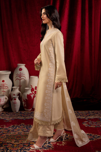 Saffron | Celestial Fall 24 | FROSTED BEIGE XL Beige Khaddar