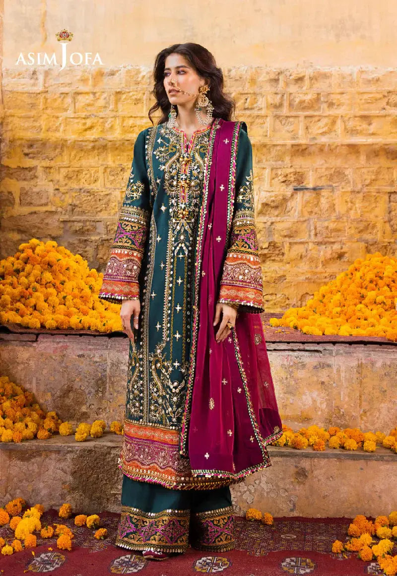 Asim Jofa | Luxury Lawn 2023 | AJLR-25 - Pakistani Designer Dress - by Asim Jofa | Type: Luxury - 100% Original at Saira Sultan