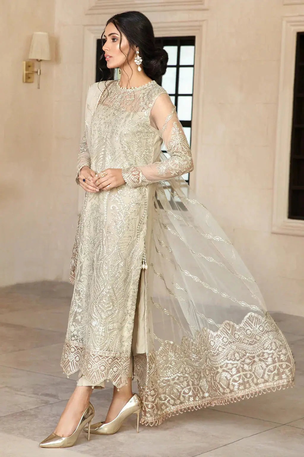 Zarif | Gulzaar Festive Chiffon 22 | Daisy - Pakistani Designer Dress - by Zarif | Type: Formal - 100% Original at Saira Sultan